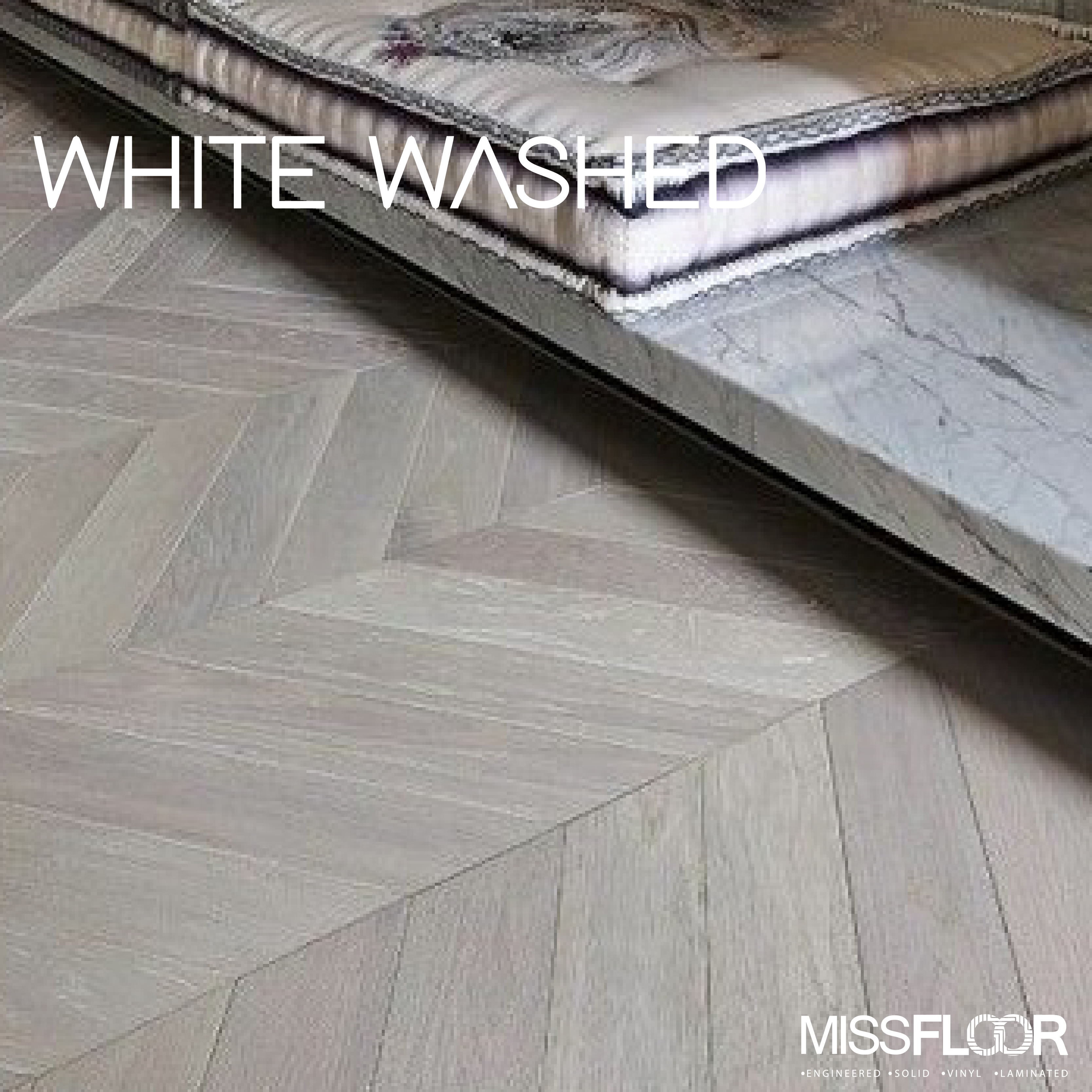 WHITE WASH CHEVRON